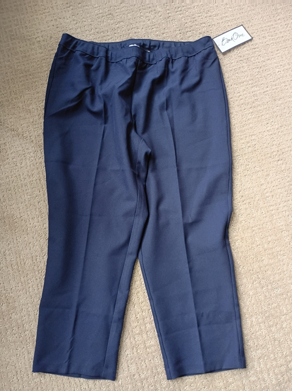Bend Over Navy Straight-Leg Pull-On Pants